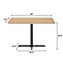 Flash Furniture Bennett Wooden Commercial Indoor Table, 48" x 30", Natural Top/Black Base (GSF3048NTT2230)~#|#~444E80D1-B2F3-4863-ACA1ADB01549C2C1_sc7