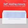 Staples #10 Security‑Tinted Window Envelopes, White, Self‑Seal Peel & Seal Closure, 500/Box~#|#~447B8739-8A8E-4BD7-99E06BC14C193FCB_sc7
