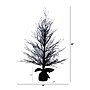 Nearly Natural 4' Pre-Lit Halloween Black Twig Artificial Fall Tree in Burlap Planter with 63 Warm White LED Lights (T4727)~#|#~44970FF2-8526-4440-8287BE762CB4CF07_sc7