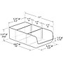Azar Small Stackable Plastic Storage Bin, Clear, 4/Pack (556750-4PK)~#|#~44D7A56A-0F8E-407F-955A4B4AC1F881B5_sc7