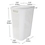 Mind Reader 15.85-Gallon Slim Laundry Hamper with Lid, Plastic, White (HBIN60-WHT)~#|#~44DCFD50-3946-48D4-8C1761D25EBC489B_sc7
