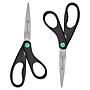 Westcott KleenEarth 8" Stainless Steel Scissors, Pointed Tip, Black, 2/Pack (15179)~#|#~450ED050-E921-4195-B7734C3190F6FF4E_sc7