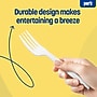 Perk Medium‑Weight Plastic Cutlery Set, 300 Count Bulk Disposable Utensils (Forks, Knives & Spoons), White~#|#~4514E137-3410-4DB5-A1776CEF70F96F0F_sc7