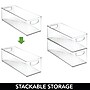 iDESIGN Stackable Plastic Storage Bin, 5" x 16"x 6", Clear, 4/Pack (28033M2)~#|#~45206656-357F-42D5-97A0181C41CD214B_sc7
