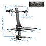 Mount-It! 28"W Electric Adjustable Standing Desk Converter with Dual Monitor Mount, Black (MI-7952)~#|#~4566ECA5-B18B-476D-8CEE495A9C5EE009_sc7