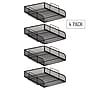 Mind Reader 4-Tier Stackable Paper Desk Tray, Metal Mesh, Black, 4/Pack (BSTACK4-BLK)~#|#~456B44FC-57B7-478D-B3A4E0332E2268A9_sc7
