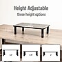 Mind Reader Ventilated Adjustable Monitor Stand, Up to 44 lbs., Black (4LEGMET-BLK)~#|#~4589377E-36A1-4718-AA91C814B3FFED0D_sc7