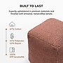 Anji Mountain Madison Ivory Brown Fabric Square Pouf Ottoman (AMBPF103-1818)~#|#~45901166-6223-442B-A3B75DA9003F2E76_sc7