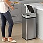 halo Stainless Steel Rectangular Extra-Wide Sensor Trash Can with AbsorbX Odor Control System, 13 Gal., Silver (SC13RX)~#|#~45916029-101E-4311-A1AB46D5346497BA_sc7