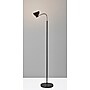 Simplee Adesso 57"H Slender LED Floor Lamp, Black & Brushed Steel (SL3974-01)~#|#~45A519B6-2022-42C6-8CF5555615FD374D_sc7