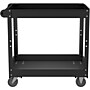 Lorell 2-Shelf Metal Mobile Utility Cart with Caster Wheels, Black (LLR59689)~#|#~45BC2259-A9DF-4B9B-956676FED4D8E4FE_sc7