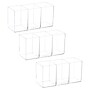 Mind Reader 3-Compartment Plastic Pen and Accessories Holder, Clear, 3/Pack (PENCOMP3-CLR)~#|#~45C23CA8-72AA-4040-A2EA9D8AB65114F2_sc7
