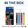 Epson T410 Cyan/Magenta/Yellow/Photo Black Standard Yield Ink Cartridge, 4/Pack   (T410520S)~#|#~45C44555-DA51-4ED9-9F9FB5CD27D1A6EC_sc7