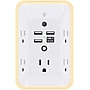 Power by GoGreen 5-Outlet Wall Tap with USB, 5-Outlet, White (GG-53A1C)~#|#~45D2804F-29CE-471A-8EA48C8F81F197C7_sc7