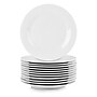 Elama Porcelain Dinner Plate Set, White, 12 Piece~#|#~45D8DF88-F05A-404F-ABDB8ABA7CE78DC2_sc7