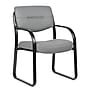 Boss LeatherPlus Guest Chair with Sled Base, Gray (B9529-GY)~#|#~45E9497B-8872-444C-B15985355BF2CEDE_sc7