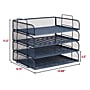 Staples Metal Mesh Side Loading Stackable Letter Tray, Letter Size, Navy Blue, 4/Pack (ST63844)~#|#~4616730E-C6F7-4866-9A3882BE93AA2E3E_sc7