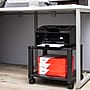 Mind Reader 2-Shelf Mobile Printer Utility Cart with Wheels, Black (PRCARTSM-BLK)~#|#~46623CAB-1004-424F-A9133A36DCE7C311_sc7