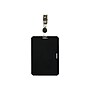 Staples Rubberized ID Badge Holder, Black, Durable Vertical Name Badge Sleeve for Work IDs, Access Cards & Credentials~#|#~53CA110C-BD5E-4A6A-944014BEC07778B1_sc7