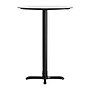 Flash Furniture Acadia 31.25" Round Wooden Dining Table with X-Base, White Faux Marble/Black Base (STRD31WMAT2222B)~#|#~46C21B90-C156-4032-930B6B55D2DDE61D_sc7