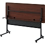 Lorell Shift 2.0 24"W x 60"D Foldable Training Room Table, Laminate, With Wheels, Mahogany/Black (LLR60760)~#|#~46CB3EA0-365C-4DB6-9D69A81F9F3C4F17_sc7