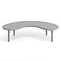 Flash Furniture Wren Half Moon Activity Table, 35" x 65", Height Adjustable, Soft Gray (YUYCX042MOONSGY)~#|#~46F53369-CF32-43DC-B15142F23EDDDB9E_sc7