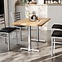 Flash Furniture Bennett Wooden Commercial Indoor Table, 48" x 30", Natural Top/Silver Base (GSF3048NTT0522S)~#|#~470600B5-7D9D-4548-BD63E3F3FAD0A18C_sc7