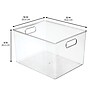 iDESIGN Small Stackable Plastic Storage Bin, 8" x 12"x 10", Clear, 2/Pack (29111M2)~#|#~4715AEDA-4AEB-4395-BE6C6B6930B39FC2_sc7