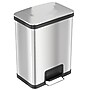 halo AirStep Stainless Steel Rectangular Step Pedal Trash Can with AbsorbX Odor Control System, 13 Gal., Silver (TR13SS)~#|#~472DC3B2-D03D-4272-93058465BE1402BE_sc7
