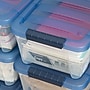 Iris Stack & Pull 12 Qt. Snap Lid Storage Boxes, Clear/Navy, 6/Carton (100306-CT)~#|#~473DC8F9-0FF6-4696-9C4B0A6762ACBC4B_sc7
