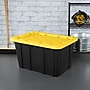 Sterilite 27 Gallon Industrial Garage Tote with Snap-on Lid, Plastic, Yellow/Black, 6/Carton (50659Y06)~#|#~47414A1F-706F-4353-B382D7B02894FD43_sc7