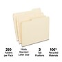 Staples 100% Recycled File Folders, 1/3-Cut Tab, Letter Size, Manila, 250/Box (516564)~#|#~47967B30-06A2-420D-ABD329FAC1E85A87_sc7