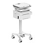 Mount-It! MedHub Height-Adjustable Medical Cart with 2 Lockable Drawers, Power Strip and Locking Casters, White/Grey (MI-16037)~#|#~47A69771-6348-4F63-B92D78CB36675F2B_sc7