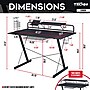 Techni Sport Carbon Computer Gaming Desk with Shelving, Black (RTA-TS200-BK)~#|#~47B20645-6629-47B1-A066C2D1532A6BB2_sc7