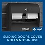 Georgia-Pacific Compact Quad 4-Roll Coreless Toilet Paper Dispenser, Black (56744B)~#|#~47B45A6B-6FEE-4A3D-8270520883594086_sc7