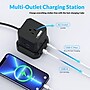 Uncaged Ergonomics Cube 5-Outlet 4-USB Port Surge Protector, 10', Black (PC-b-c)~#|#~47C4F603-7D84-4D22-9D4296E5063D2852_sc7
