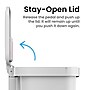iTouchless SoftStep Plastic Step Trash Can, 13.2 Gallon, White (PL13WWP)~#|#~47C702DF-D84A-4A49-9D250DF80E1AD97D_sc7