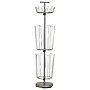Household Essentials 3‑Tier Adjustable Revolving Shoe Rack with 36 Storage Hooks, Silver (HH2132-1)~#|#~47F5608E-6567-4DCB-B5E7977E16ADB833_sc7