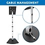 Mount-It! Adjustable Anti-Theft iPad Floor Stand, Matte Black/Silver (MI-3783_G10)~#|#~47FEAC1A-DBFB-4F2F-A981D51C4DF9FB0D_sc7