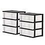 Iris Stackable Wide Chest, 3 Drawer, Black, 2/Pack (380026)~#|#~482BD8C1-2937-42D9-84CDD323B83605B2_sc7