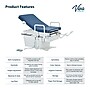 Viva Comfort Pointe Power Electric Pelvic Tilt Exam Table w/Stirrups, Knee Crutches, Hand Rails, 396lbs. Capacity, Blue~#|#~482EA742-D2D6-42D2-BD709E01A3EF0850_sc7
