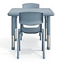 Flash Furniture Emmy Square Activity Table Set, 24" x 24", Height Adjustable, Dusty Blue (YCX232SQRTBDTBR)~#|#~482FC5B8-E222-431A-885547677963E1D0_sc7