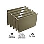 Staples® 100% Recycled Hanging File Folders, Letter, 1/5-Cut Tab, Letter Size, Standard Green, 25/Box (ST116764)~#|#~4839DB9B-DB05-4BDC-9ED831901FEC892C_sc7