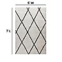 Flash Furniture Roxy Collection Polyester 89" x 62" Rectangular Handmade Rug, Ivory/Black (RCKJ1810700157)~#|#~483FF991-1392-4490-B43F52DA75113116_sc7
