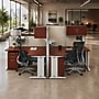 Regency Instant Office 63"H x 129"W 2 Person L-Shaped Cubicle Panel Workstation with Storage, Hansen Cherry (IO008HC)~#|#~484677B6-0B1E-4A5F-A1B1306E012DB1B8_sc7
