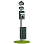 Furloo Steel Outdoor Pet Waste Station Kit with Header Bag Dispenser, 11.5 Gallon, Green (FLO1H-S-G)~#|#~484A7855-EEDC-45D6-AE6284A65920D081_sc7
