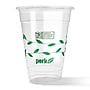 Perk Eco 16 Oz Compostable Plastic Cold Cups, 300 Count, Plant‑Based Disposable Cups for Cold Drinks, Clear/Green~#|#~484FCD12-0A11-4168-8647C602C90F961B_sc7