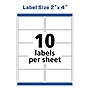 Avery Waterproof Laser Shipping Labels, 2" x 4", Matte White, 500 Labels/Box (5523)~#|#~485B4DF6-55A9-4D54-80AD00CF7EF37737_sc7