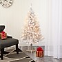 Nearly Natural 4 ft. Artificial Christmas Tree, 100 Lights, White (T1725)~#|#~486D9877-2F5F-44C7-A2E5721B2E89EECE_sc7
