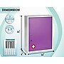 Viva Comfort Dual Lock Surface-Mount Medicine Medical Cabinet, 1.1 cu. ft., Purple (ADI999-04-PUR-MK)~#|#~48885A67-5CE0-479B-A78DF833049C32EC_sc7